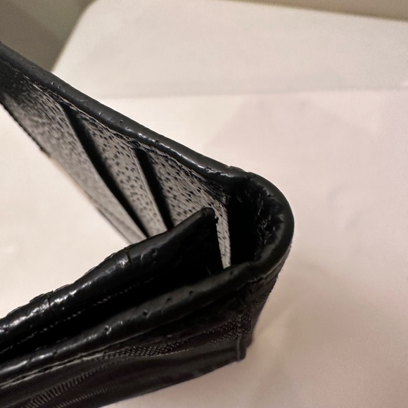 GIVENCHY bifold black wallet with fabric on the outside and pebble leather trim - Picture 5 of 7